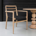 Verano teakhouten tuinstoel met armleuning - Zwart