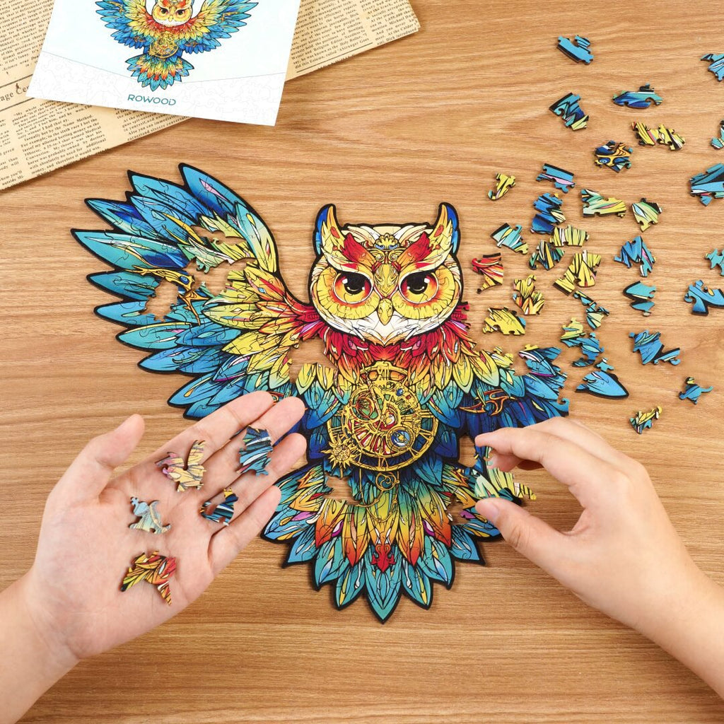 Houten Legpuzzel, Rowood/Robotime, Paradise, Owl, TA004, 36,8x27,5cm