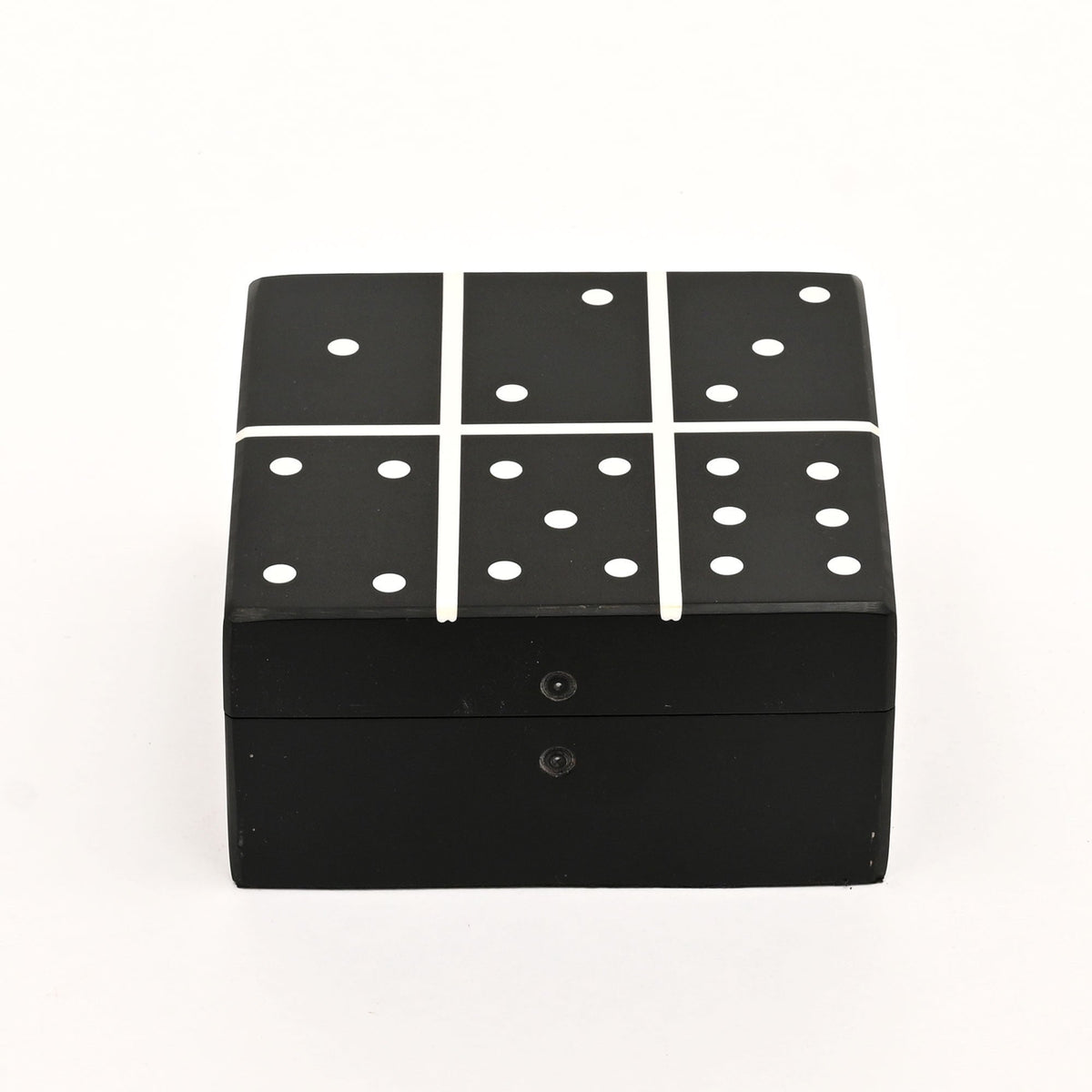Decoratieve dominoset – harstegels en MDF-doos
