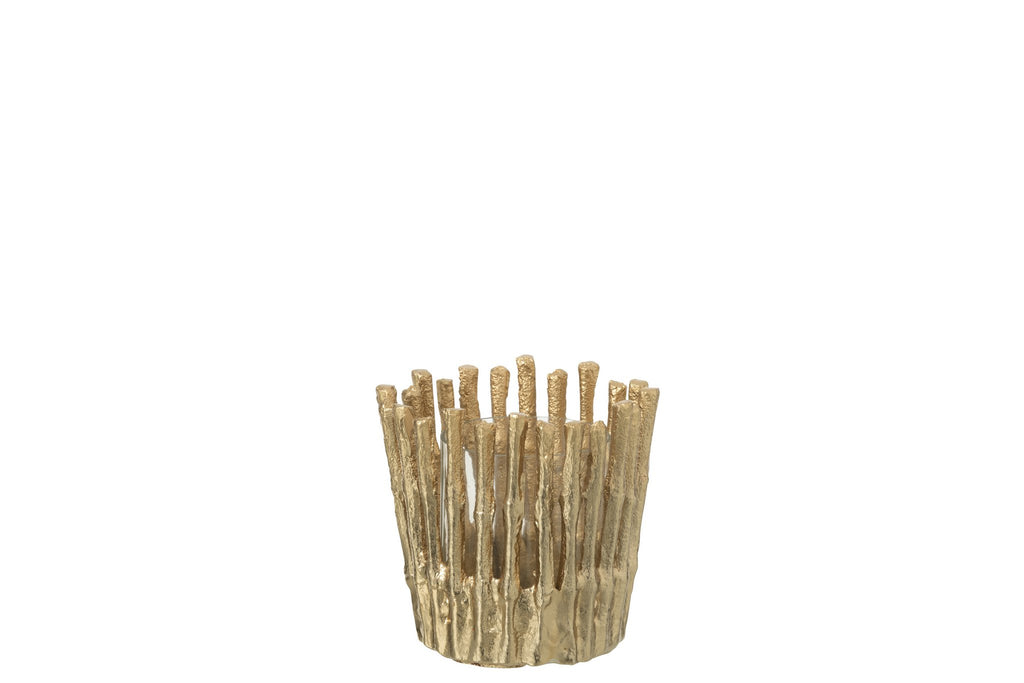 J-Line kaarshouder - aluminium - goud - S