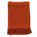 Dutch Decor Juni - Plaid katoen 140x180 cm - Potters Clay - oranje