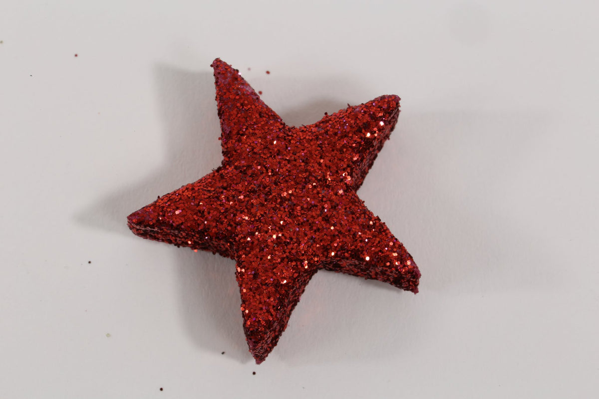 Polyresin sterren 108st 3cm rood