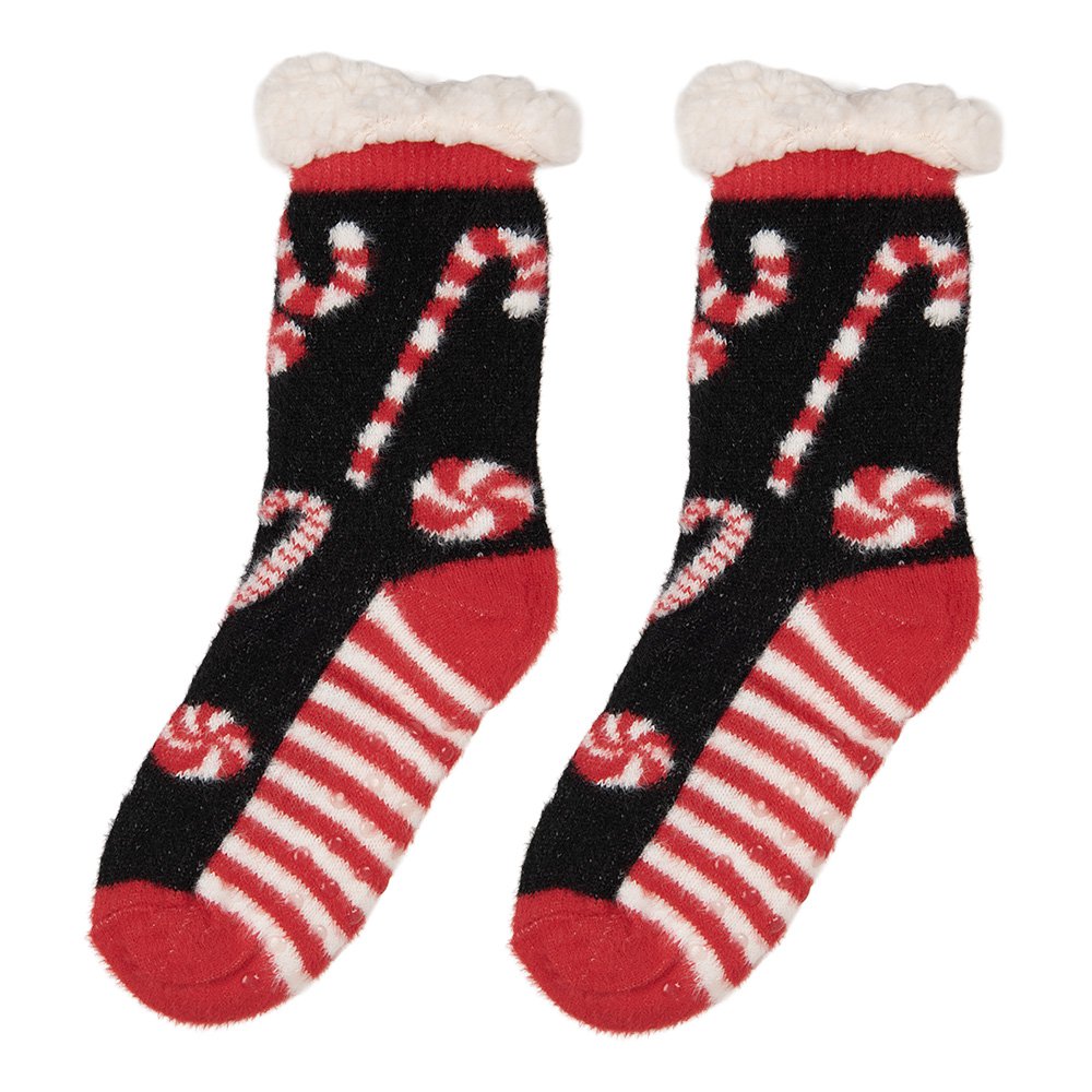 Kerstsokken one size Zwart Synthetisch