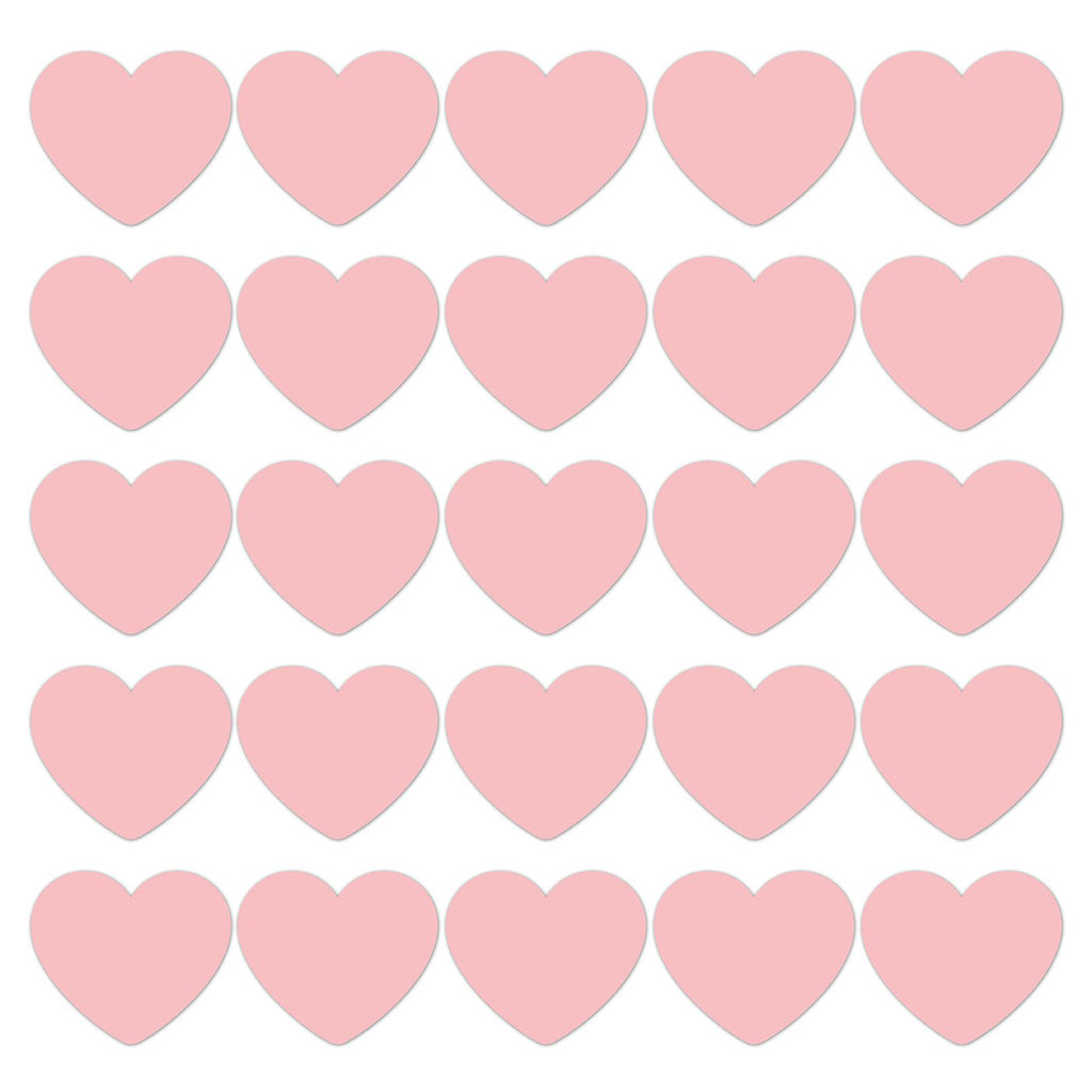Pastel Pink hearts - Cadeaustickers op rol - 500 stuks