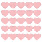 Pastel Pink hearts - Cadeaustickers op rol - 500 stuks