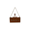 Metalenhanger Moin Moin met anker 17x20cm roest