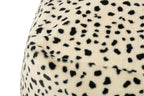 J-Line Poef met dalmatiërmotief - polyester - wit/zwart