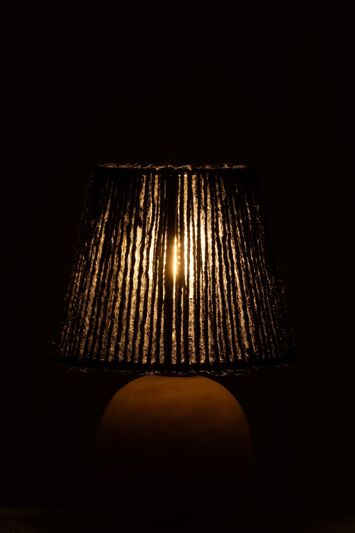 J-Line Lamp Led Hout/Metaal Zwart
