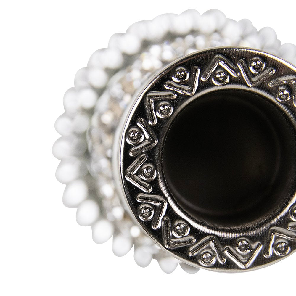 Kandelaar strass zilver 10cm