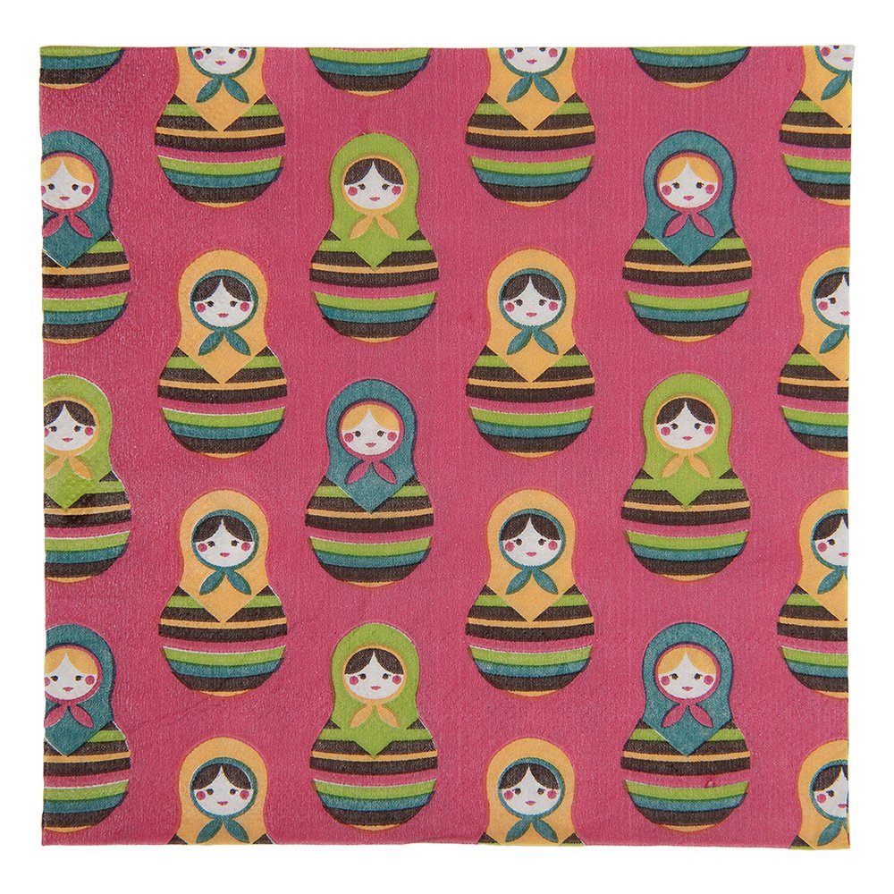 Servetten Papier Set van 20 33x33 cm Roze Papier