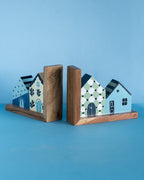 Book Nook Hanpdainted Boekensteunen - Set van 2