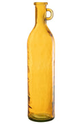 J-Line vaas Fles Cilinder - glas - oker - 75 cm hoog