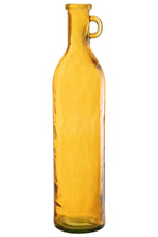 J-Line vaas Fles Cilinder - glas - oker - 75 cm hoog