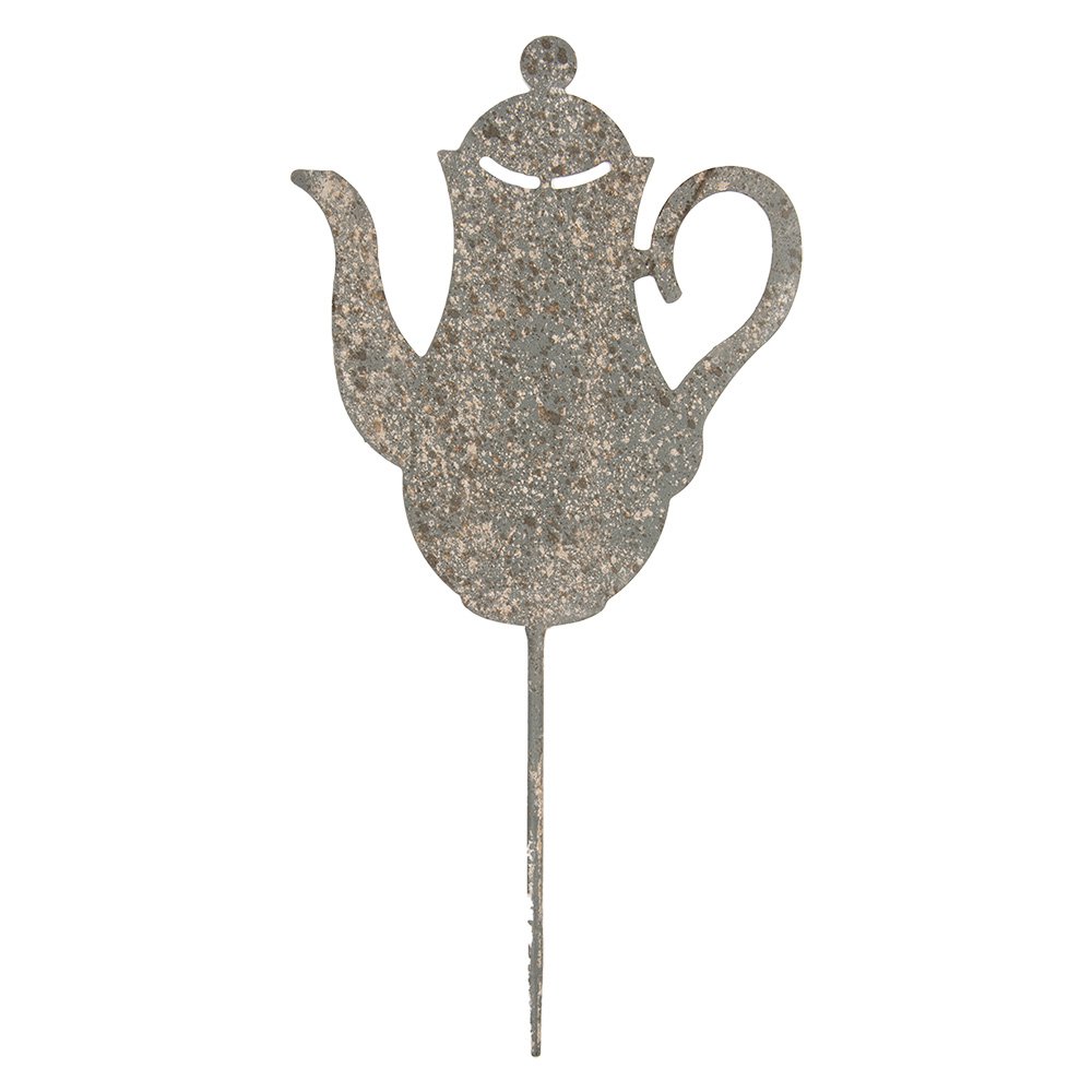 Tuinsteker Theepot 20x1x40 cm Grijs Metaal