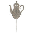 Tuinsteker Theepot 20x1x40 cm Grijs Metaal