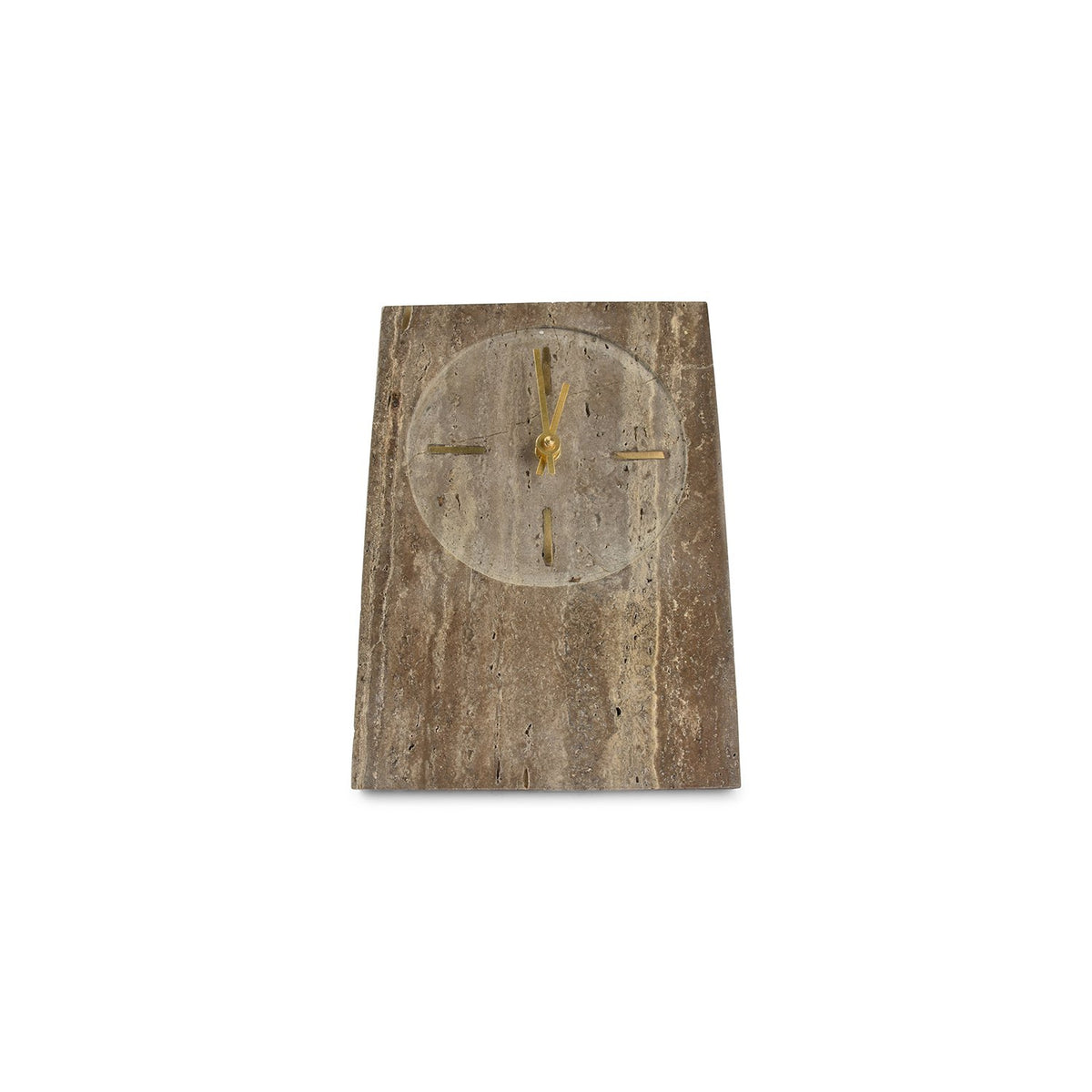 Tafelklok 16xH23,5cm travertijn grijze Zone