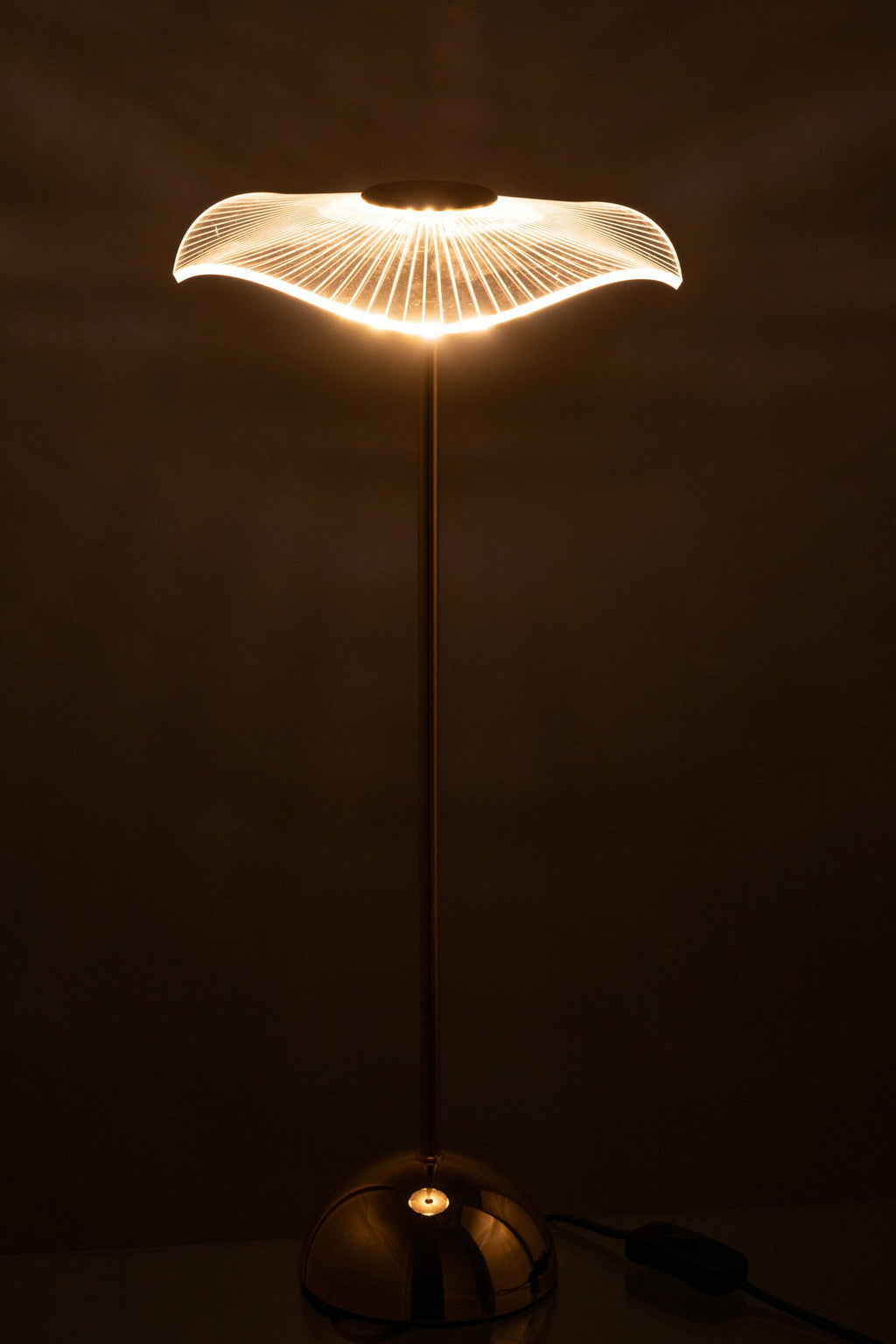 J-Line Tafellamp Led Bloem Metaal/Plastiek Goud Large