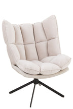 J-Line stoel Relax Kussen Op Frame - textiel/metaal - beige