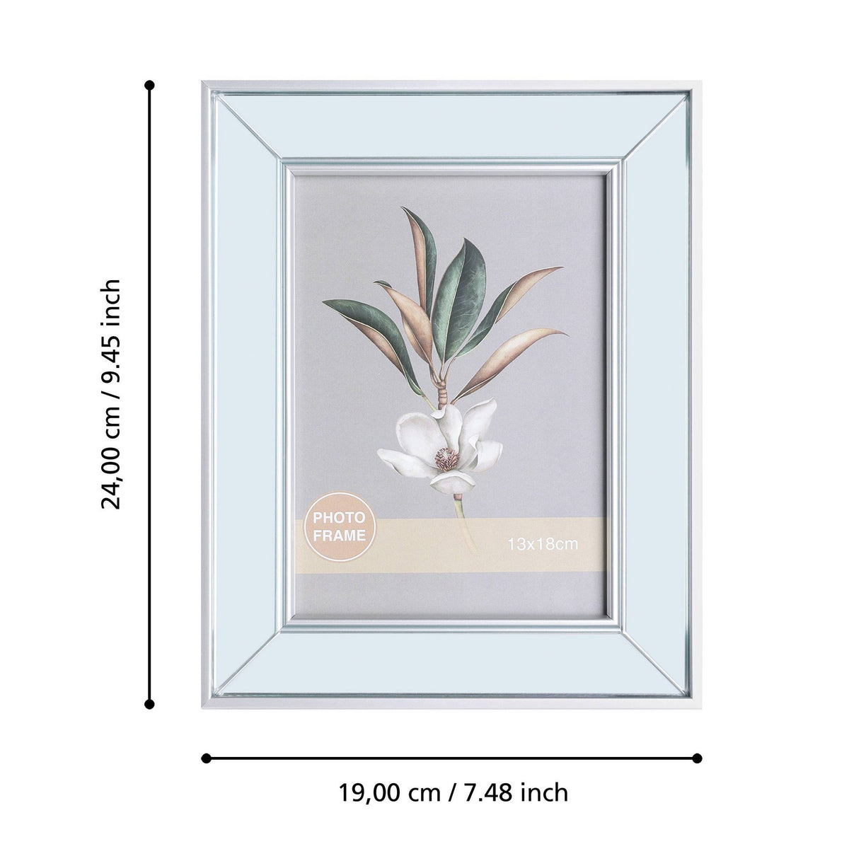 Fotolijst Saranda Chroom 19x24 cm