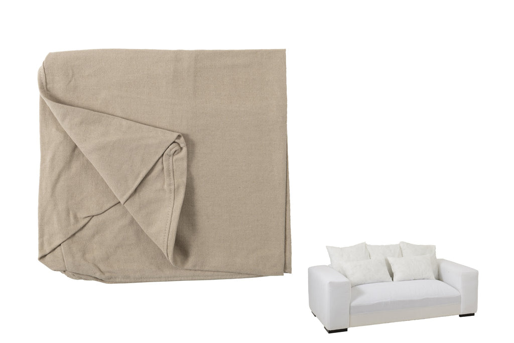 J-Line Hoes Voor Zetel+5 Kussens Monaco Sofa Linnen Naturel
