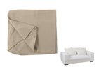 J-Line Hoes Voor Zetel+5 Kussens Monaco Sofa Linnen Naturel