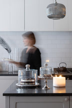 J-Line kaars 3 Vlammen - wit - medium - LED lichtjes