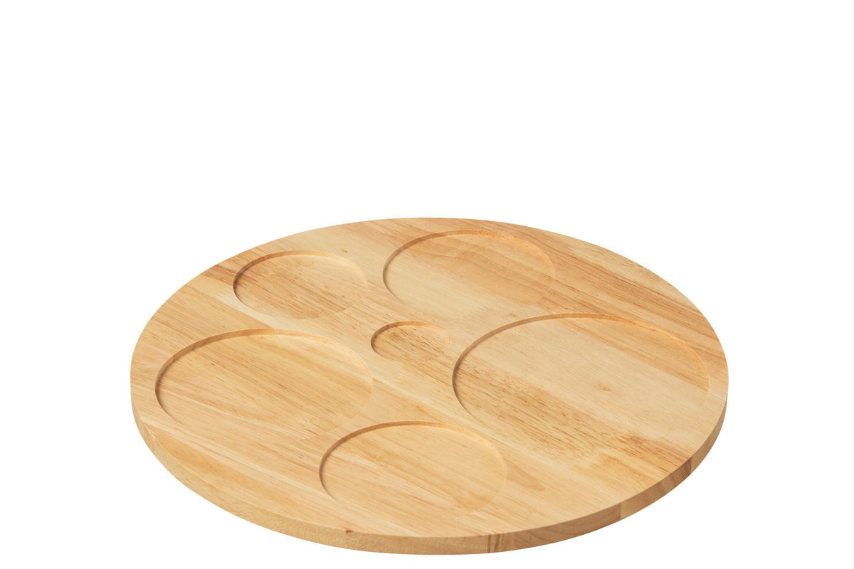 J-Line Set 6 Aperoschalen + Dienblad Bamboe Doos Keramiek Groen