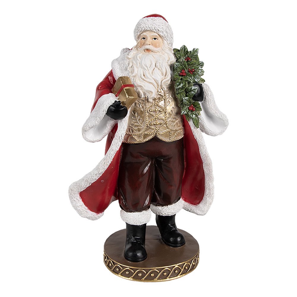Kerstdecoratie Beeld Kerstman 23 cm Rood Kunststof