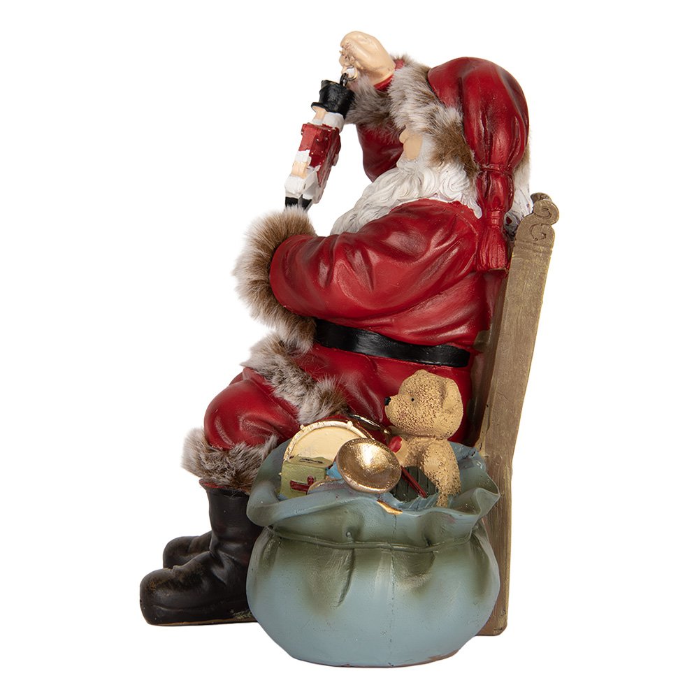 Beeld Kerstman 16x13x19 cm Rood Kunststof