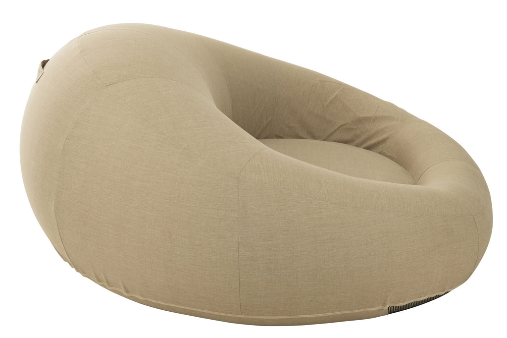 J-Line Matras Donut Polyethyleen Beige