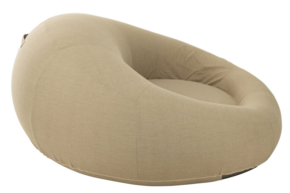 J-Line Matras Donut Polyethyleen Beige