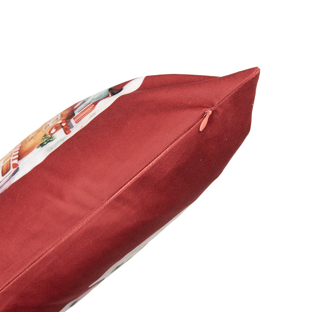 Kussenhoes 45x45 cm Rood Polyester Kers