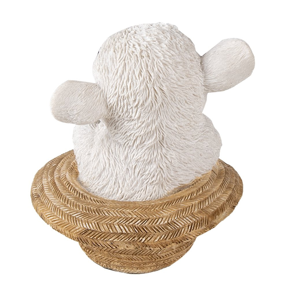 Decoratie schaap 12x12x12 cm