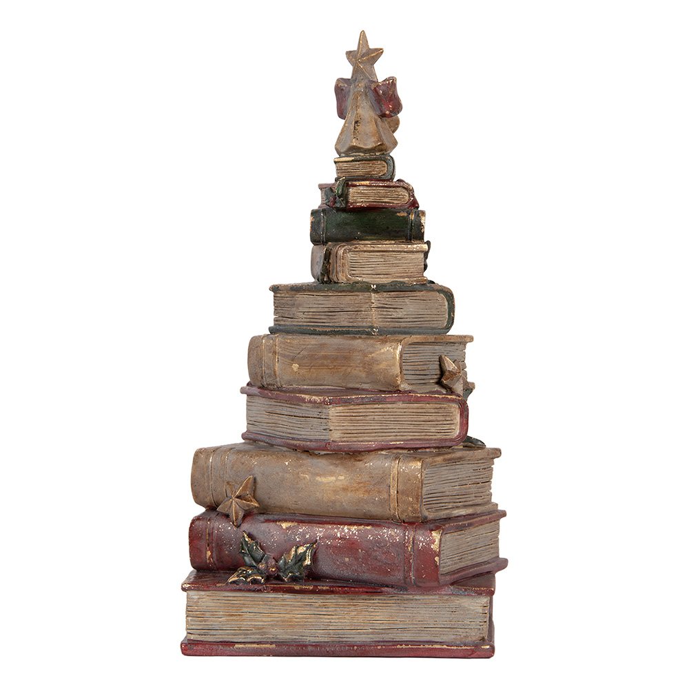 Decoratie Beeld Boeken 17x15x33 cm Rood Kunststof