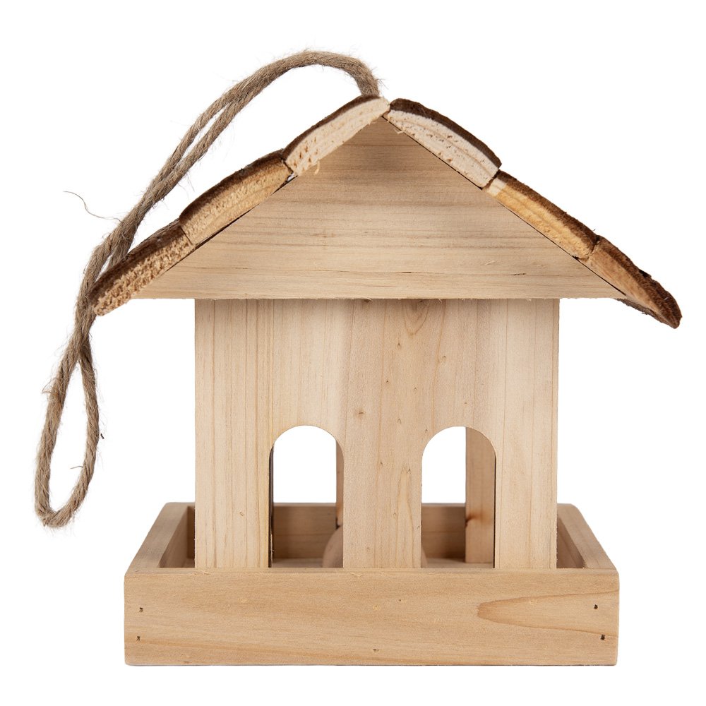 Vogelvoederhuisje 19x18x19 cm Bruin Hout