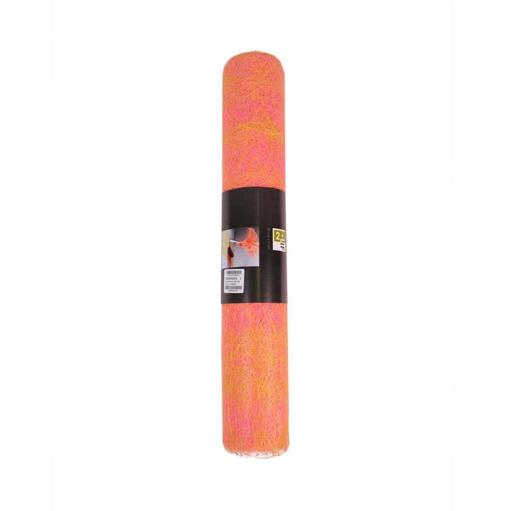 Decoweb Fancy Tafelband geel/roze 60cmx25mtr