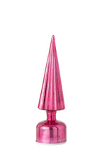 J-Line draaiende LED-boom Gekraakt - glas - donkerroze - S