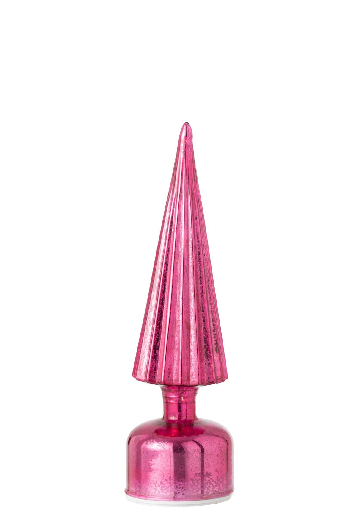 J-Line draaiende LED-boom Gekraakt - glas - donkerroze - S