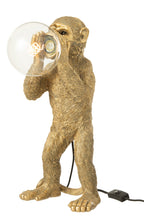 J-Line tafellamp Aap - polyresin - goud