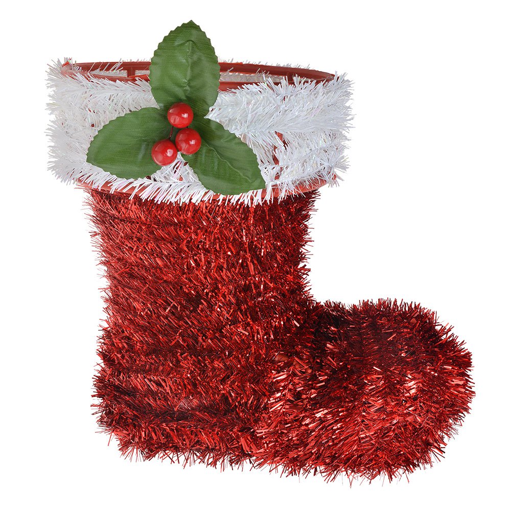 Kerstdecoratie Laars 26 cm Rood Kunststof