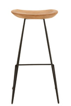 J-Line barstoel - hout/ijzer - naturel