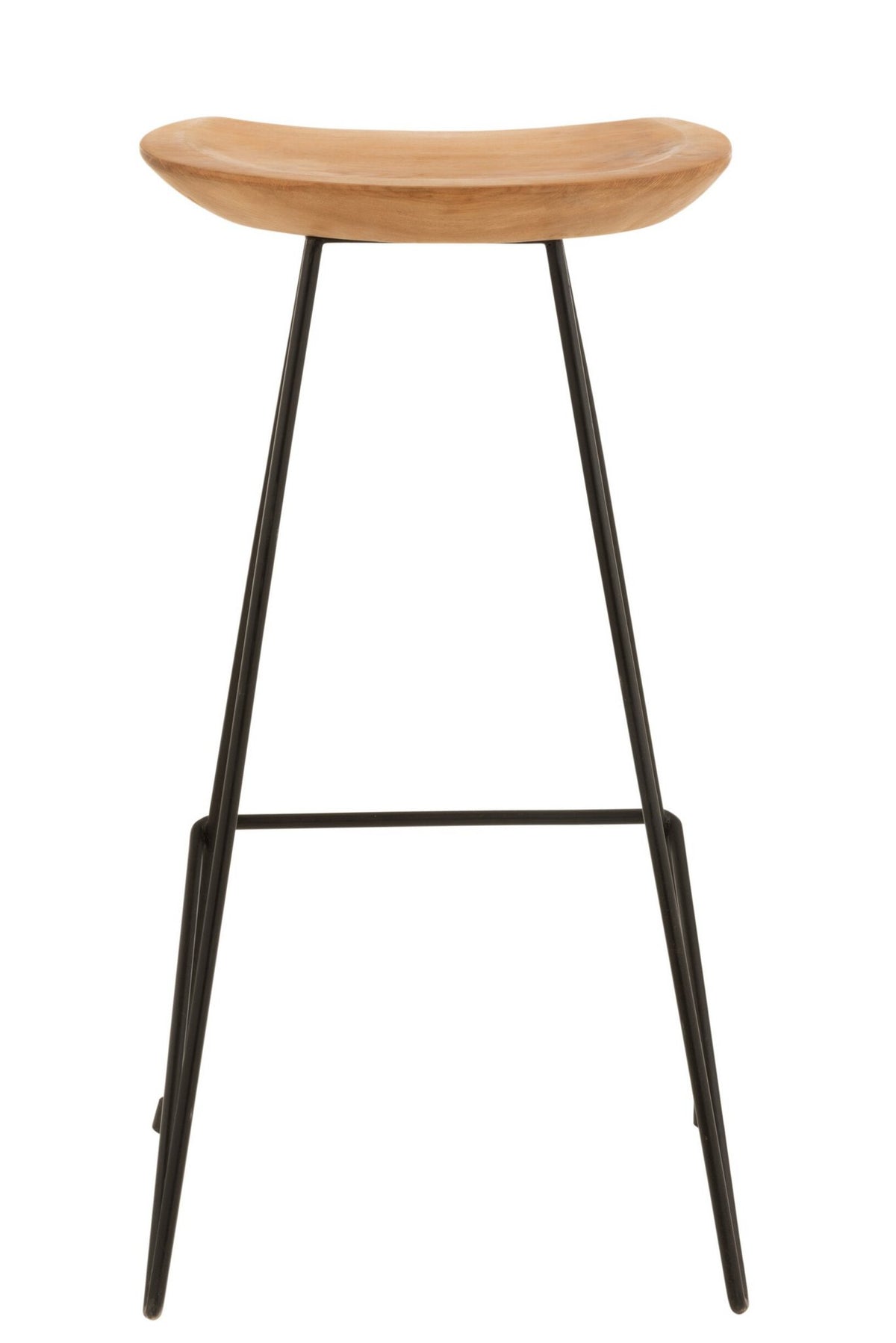J-Line barstoel - hout/ijzer - naturel