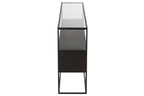 J-Line Console Vierkant Metaal/Glas Zwart