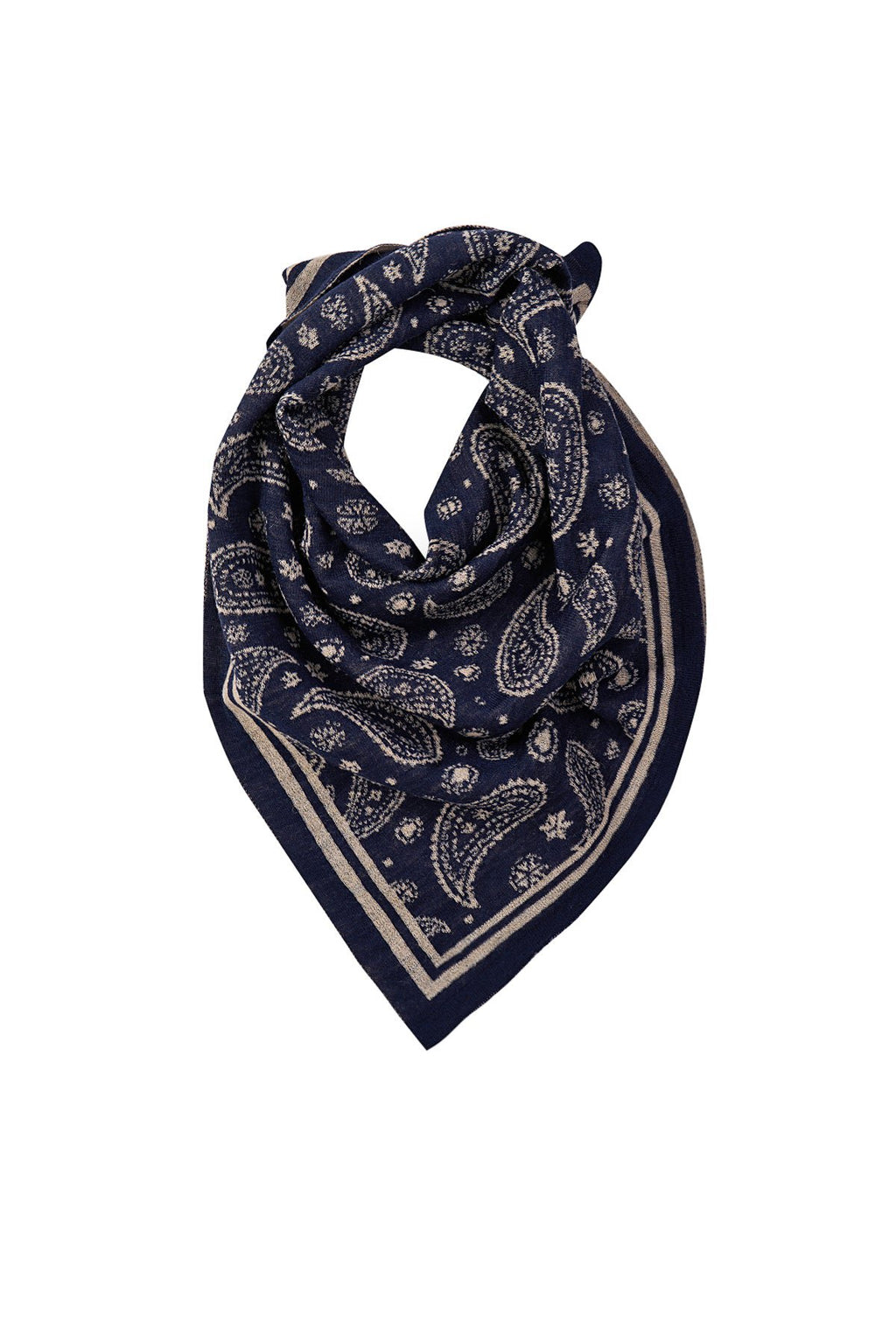 Patara Square Foulard Navy-Beige
