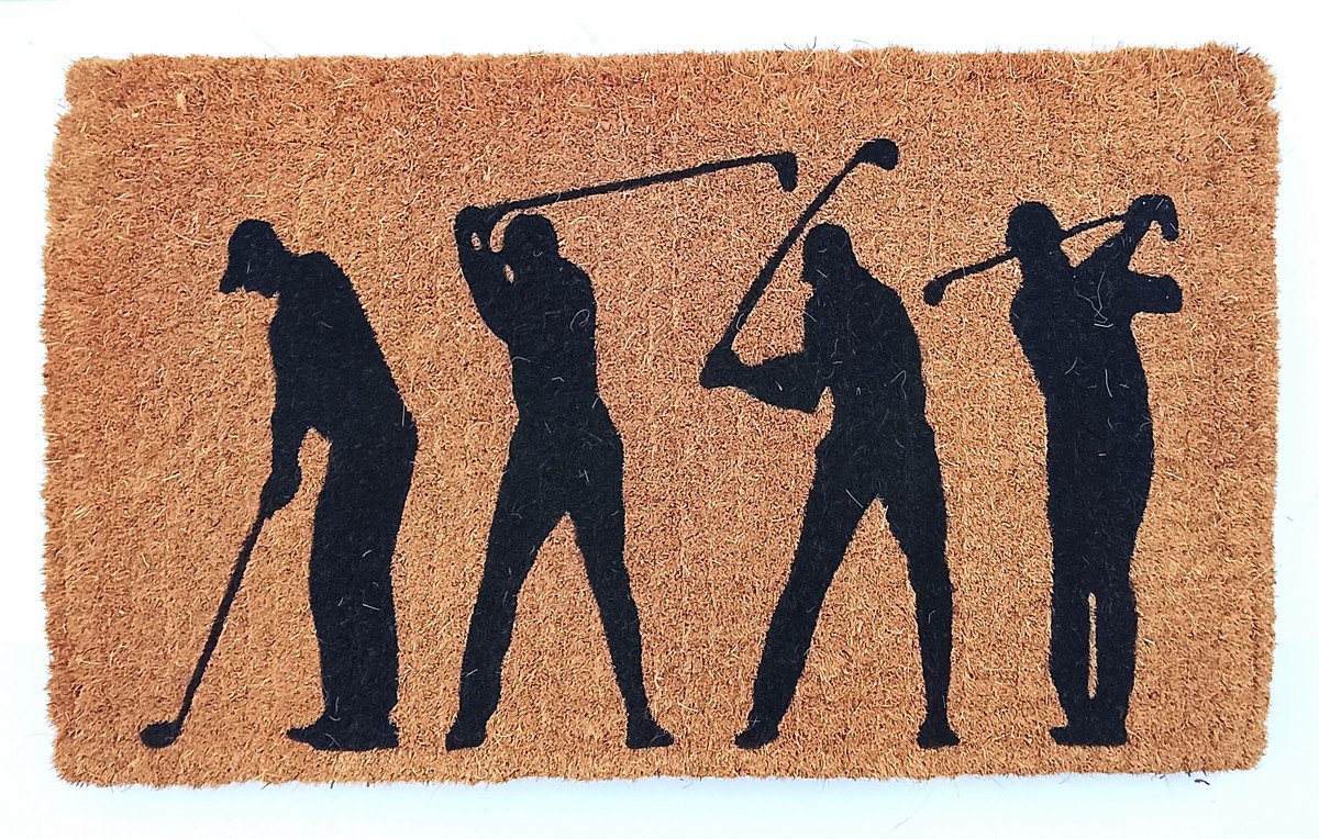 Deurmat Kokos handgeweven golfers 75cm