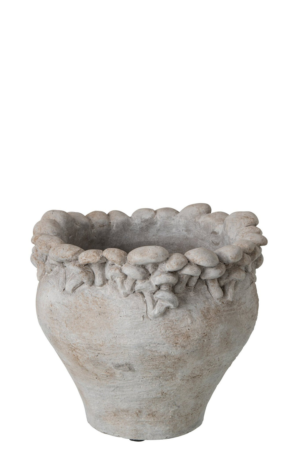 J-Line Bloempot - cement - lichtbeige - medium