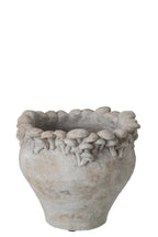 J-Line Bloempot - cement - lichtbeige - medium