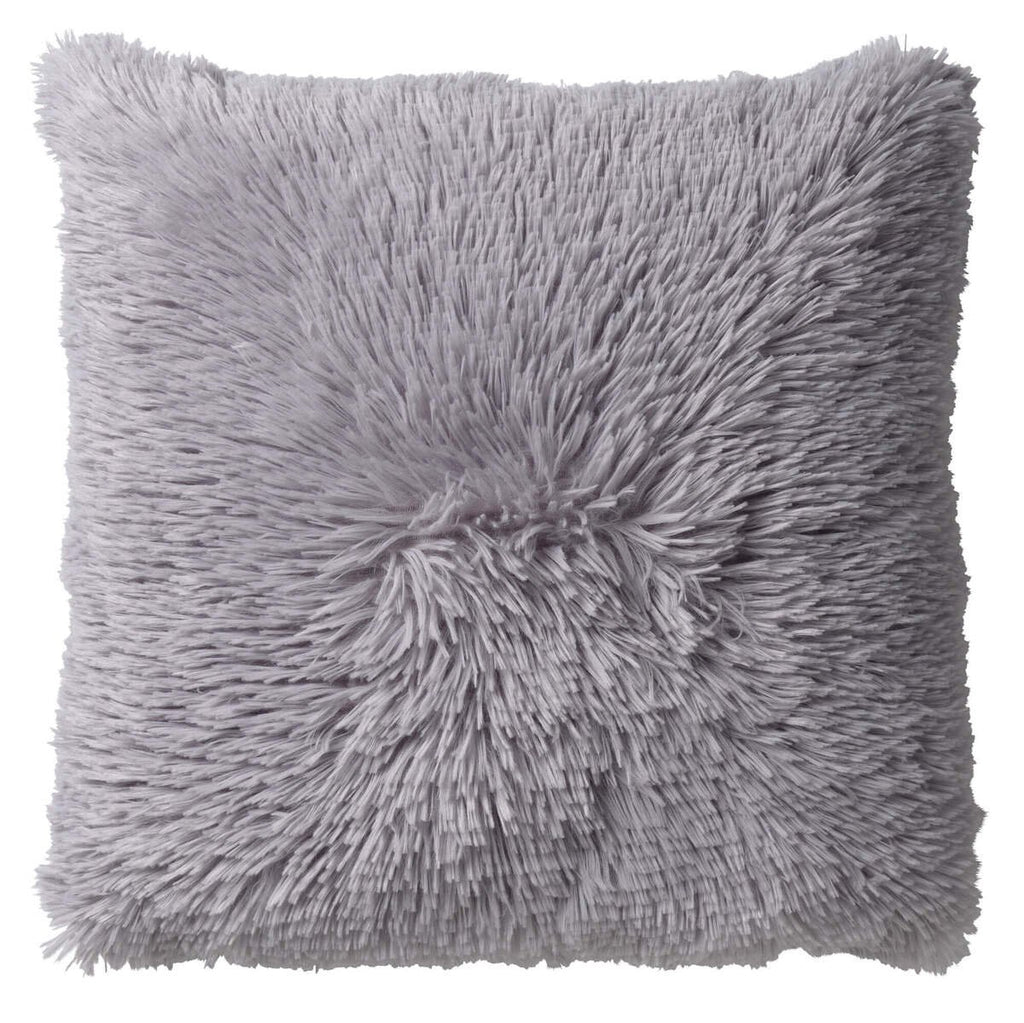 Dutch Decor Fluffy - Sierkussen 60x60 cm - Superzacht - XL kussen - Micro Chip - Grijs
