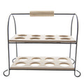 Eierhouder 21x11x20 cm Zwart Hout Eiermand