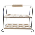 Eierhouder 21x11x20 cm Zwart Hout Eiermand